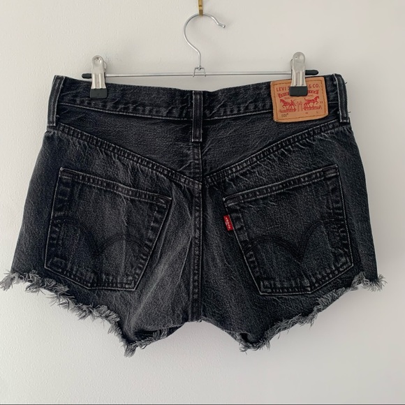 Shorts | Levis 5 Black Denim Cut 